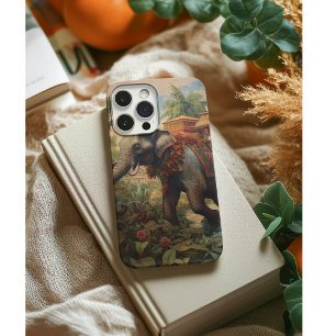 Capa Para iPhone 11 Elefante Imperial e Pavilhão Dourado Vintage