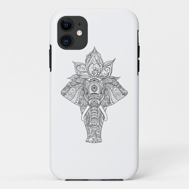 Capa Para iPhone 11 Elefante inspirado (Verso)