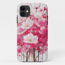 Capa Para iPhone 11 Elegância de Cherry Blossom - Design Floral de Aqu