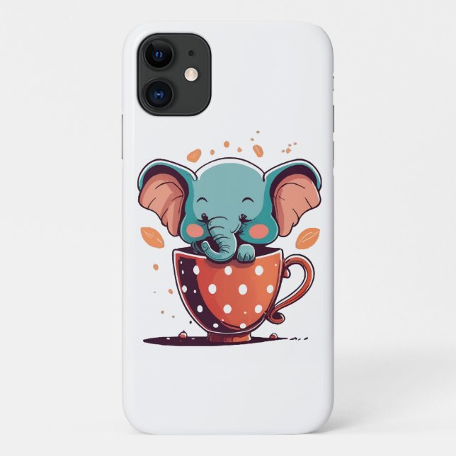 Capa Para iPhone 11 Elegância de Elefante (Verso)