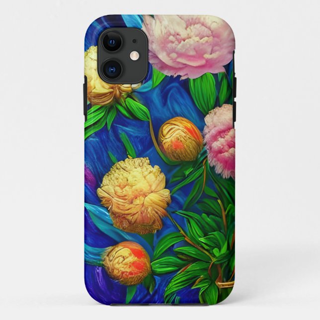 Capa Para iPhone 11 Elegant Beautiful Peony Collection (Verso)