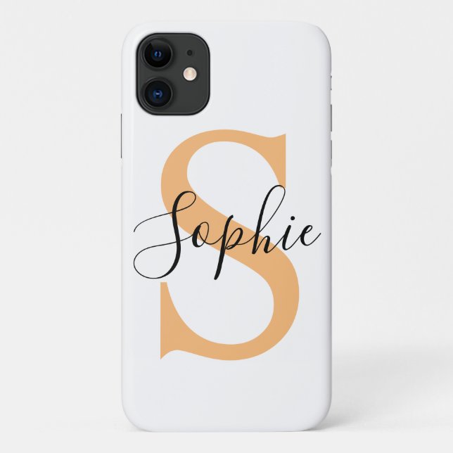 Capa Para iPhone 11 Elegant Script Custom Name Personalized Gift (Verso)