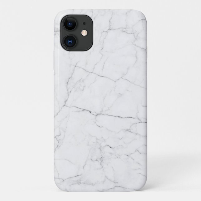 Capa Para iPhone 11 Elegant White Marble  (Verso)