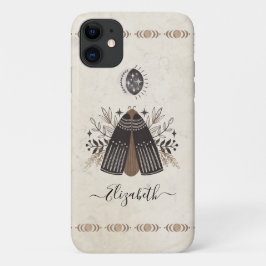 Capa Para iPhone 11 Elegante Bohemian Butterfly Moth