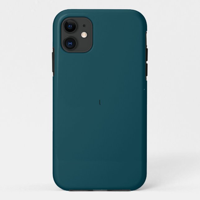 Capa Para iPhone 11 Elegante Chic Azul Escuro Turquesa (Verso)