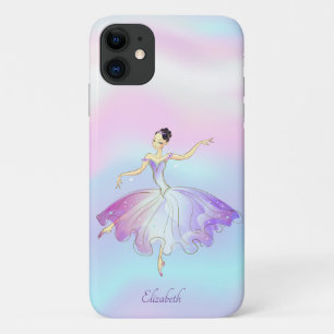 Capa Para iPhone 11 Elegante Chic Bailarina Arco-íris Holográfico