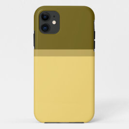 Capa Para iPhone 11 Elegante Chic Luz Bloco de Cor Oliva Dourada Mante
