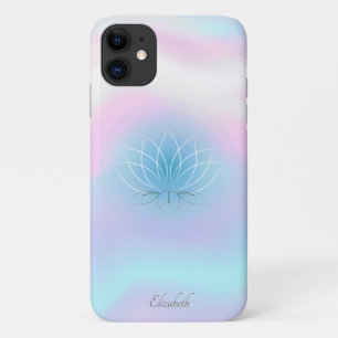 Capa Para iPhone 11 Elegante Clássico Lotus Holográfico
