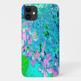 Capa Para iPhone 11 Elegante Cor-de-rosa e azul