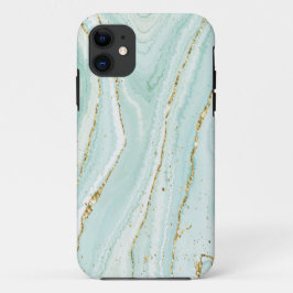Capa Para iPhone 11 elegante design de mármore líquido pintado à mão c