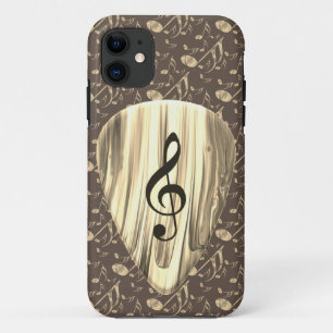 Capa Para iPhone 11 Elegante Ouro Treble Clef Music Art