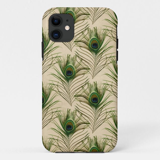 Capa Para iPhone 11 Elegante Peacock Feather Chic Na moda (Verso)