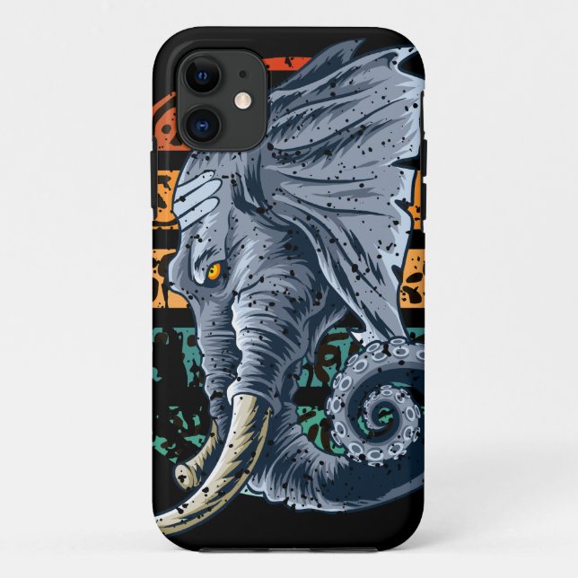 Capa Para iPhone 11 Elephantopus Elephant Tentacle Trunk Lovecraft (Verso)