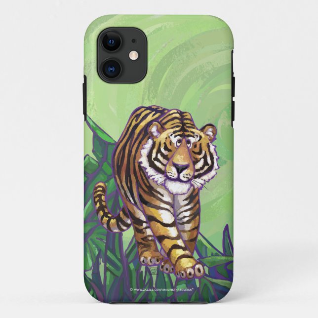 Capa Para iPhone 11 Eletrônicos Tiger (Verso)