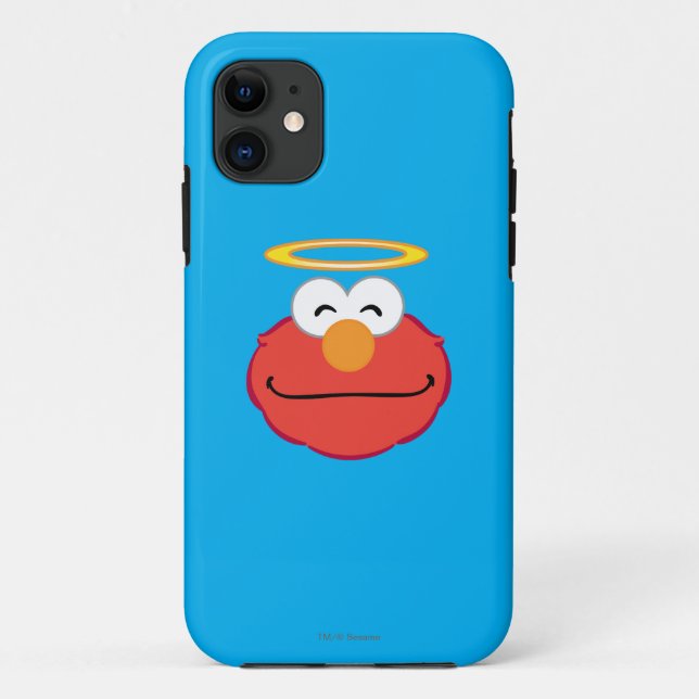 Capa Para iPhone 11 Elmo Rosto Sorridente com Halo (Verso)