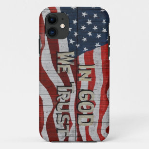 Capa Para iPhone 11 Em Deus Confiamos Na Conselho Do Barn, Bandeira Am