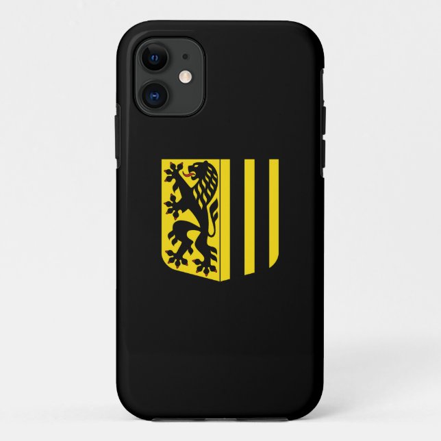 Capa Para iPhone 11 emblema de Dresden bandeira da Alemanha símbolo br (Verso)