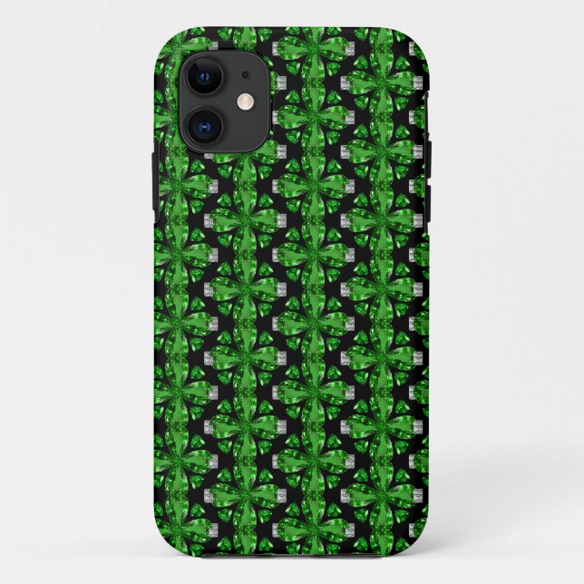 Capa Para iPhone 11 Emerald Art, Verde (Verso)