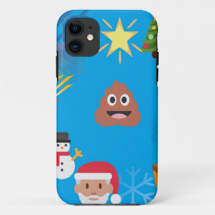 Capa Para iPhone 11 emoji poop christmas