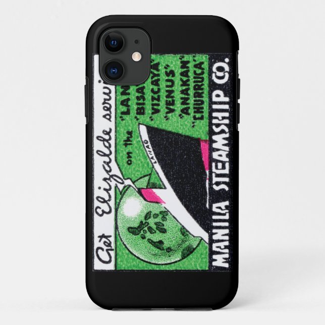 Capa Para iPhone 11 Empresa de Steamship de 1930 (Verso)
