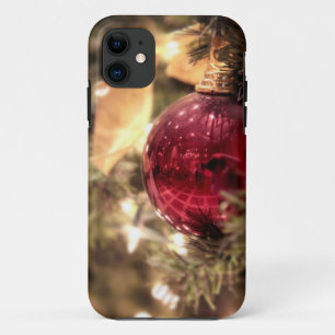 Capa Para iPhone 11 enfeite de árvore de natal vermelho festivo