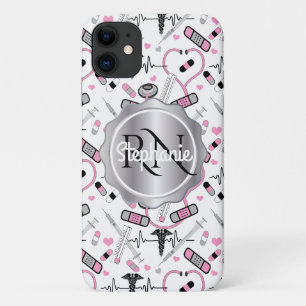 Capa Para iPhone 11 Enfermeiro de estetoscópio bonito   Nome do Padr