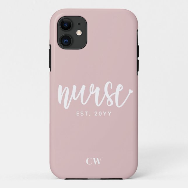 Capa Para iPhone 11 Enfermeiro Personalizado Enfermeiro Est Typografia (Verso)