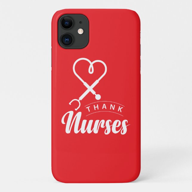 Capa Para iPhone 11 Enfermeiros Obrigados (Verso)