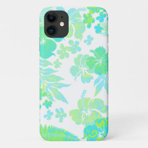 Capa Para iPhone 11 Engenheiro de Kona Times Aqua Hibiscus Hawaiian