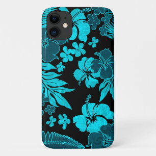 Capa Para iPhone 11 Engenheiro de Kona Times Teal Hibiscus Hawaiian