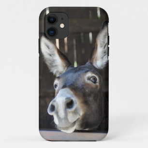 Capa Para iPhone 11 Engraçado Bonito Fazenda Donkey Nome Personalizado