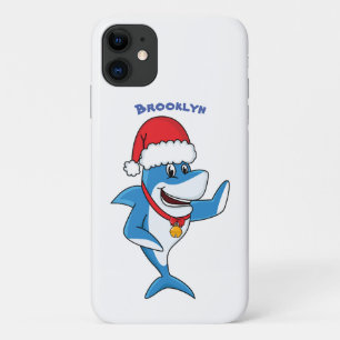 Capa Para iPhone 11 Engraçado desenho animado de tubarão de Natal