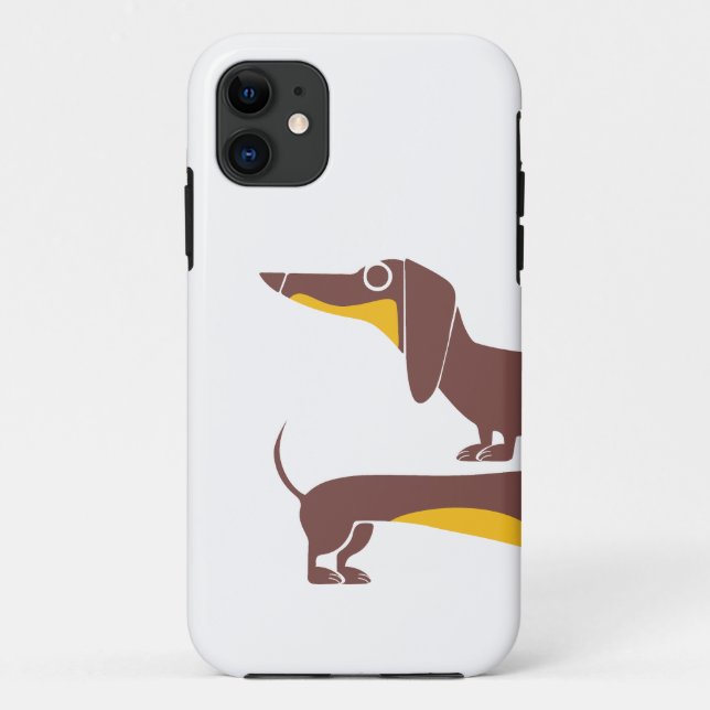 Capa Para iPhone 11 Engraçado e fofo dachshund para os pais de cães lo (Verso)