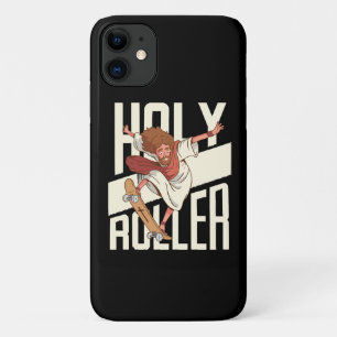 Capa Para iPhone 11 Engraçado Jesus de Patins Holy Roller
