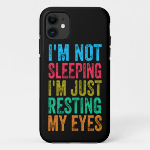 Capa Para iPhone 11 engraçado não estou dormindo estou apenas descans