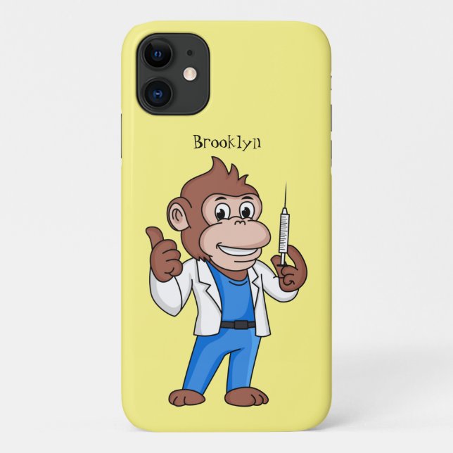 Capa Para iPhone 11 Engraçado orangotango macaco (Verso)