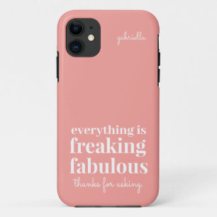 Capa Para iPhone 11 Engraçado Rosa Dizendo Citando Tipografia Sarcásti