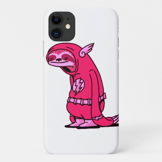 Capa Para iPhone 11 Engraçado Sloth (Verso)