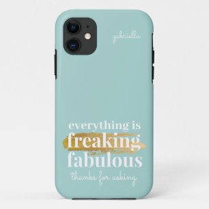 Capa Para iPhone 11 Engraçado Teal Sarcástico, Fabuloso Discurso
