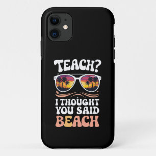 Capa Para iPhone 11 Ensinei Pensei Que Você Disse Professor de Praia G
