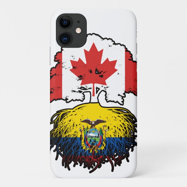 Capa Para iPhone 11 Equador, Equador, Canadá, raízes de árvores (Verso)
