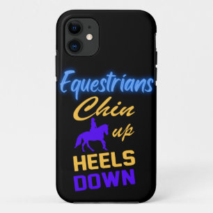 Capa Para iPhone 11 Equestrianos chin para cima saltos para baixo em a