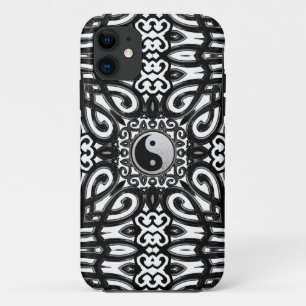 Capa Para iPhone 11 Equilíbrio entre a maleta branca Yin Yang Decor iP