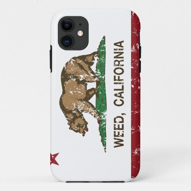 Capa Para iPhone 11 Erva daninha da bandeira da república de (Verso)