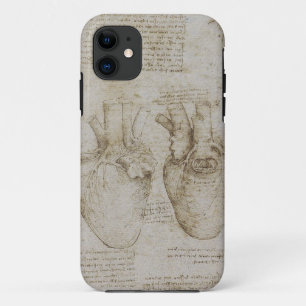 Capa Para iPhone 11 Esboços humanos da anatomia do coração de da Vinci
