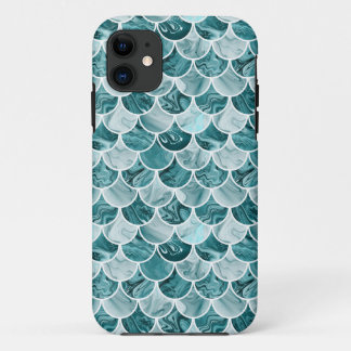 Capa Para iPhone 11 Escalas de sereia de chá