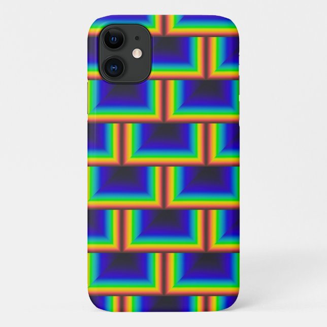 Capa Para iPhone 11 Escalas quadradas de espectro solar (Verso)