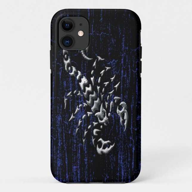 Capa Para iPhone 11 Escorpião de prata (Verso)