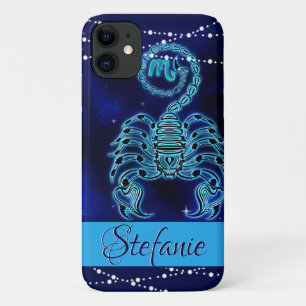 Capa Para iPhone 11 Escorpião em Azul Escuro