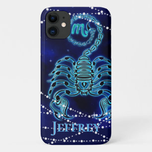 Capa Para iPhone 11 Escorpião no Azul Escuro II